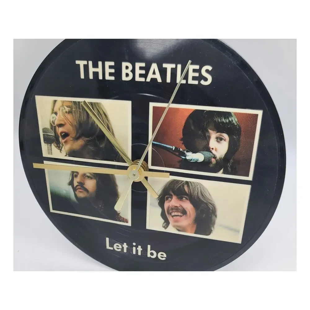 The Beatles Vinyl Record Wall Clock “Let It Be” 45 RPM Original 1970s